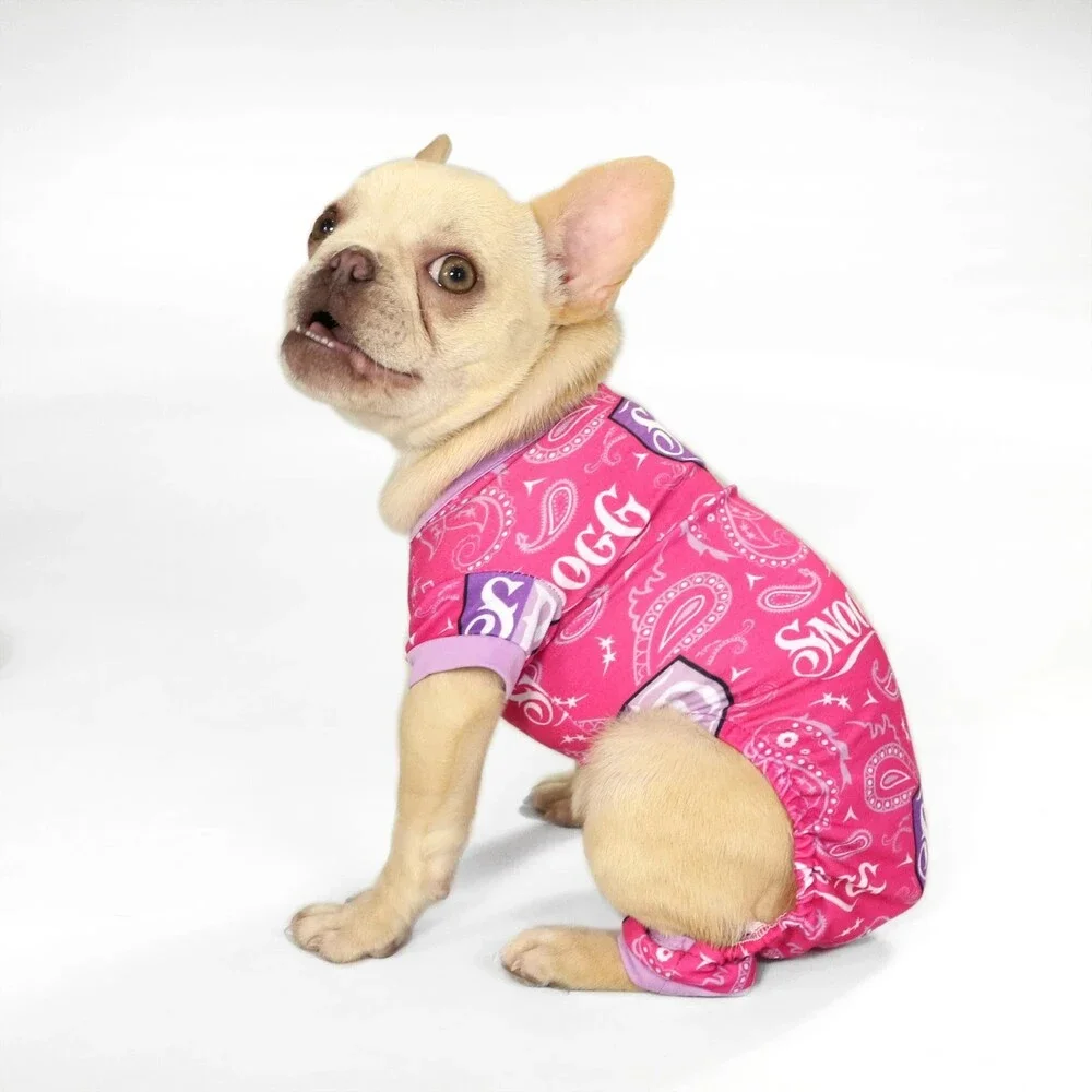 New Snoop Doggie Doggs Deluxe Pet PJ'S‎ Boss Lady Pink - Size Large dogs